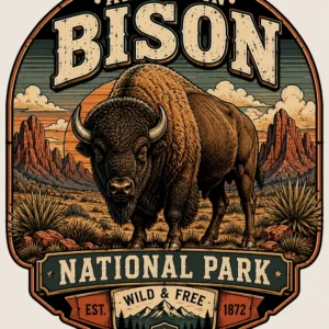 American bison national park emblem