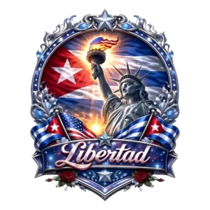 Coat Of Arms Cuba Statue Of Liberty US Flags