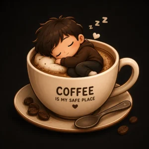 Cozy dreams in a coffee cup
