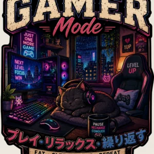 Cozy gamer haven at night