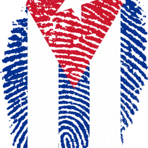 Cuba Flag Thumb Print