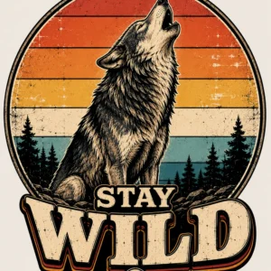Stay wild with the howling wolf