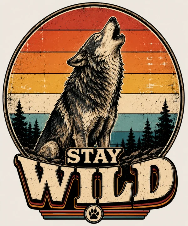 Stay wild with the howling wolf