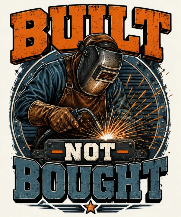 Vintage blue collar welder